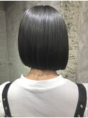 □デザインカラーレイヤーカットウエットヘアオリーブベージュ
