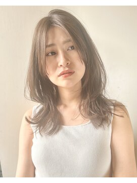 ガーデン オオタカノモリ(garden otakanomori) 切りっぱなし×小顔前髪×ベージュカラー×レイヤーカットh