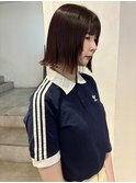 酸性ストレート 切りっぱなしボブ ボルドー 吉祥寺《宮坂》