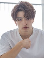 シティ(CITY)&nbsp;【メンズ】ブルーブラック刈り上げセンターパートフェザーパーマ