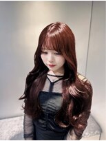 アルーシェ 新宿店(Alushe)&nbsp;チェリーレッド×韓国風スタイリング