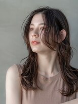 エースハバナ 渋谷(1 HAVANA)&nbsp;大人かわいい／20代30代／バングカット／オリーブベージュ