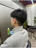 ツーブロックショートソフトパーマ