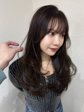 クレム 博多駅店(ChLem) 顔まわりレイヤー 艶カラー 暗髪 韓国風 髪質改善 福岡美容室