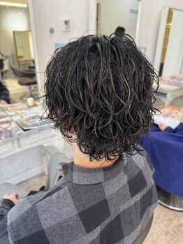 マハロ 自由が丘店(MAhalo)の写真/カット+メンズパーマ¥5500♪乾かすだけでもきまるので忙しい毎朝のスタイリングが簡単に◎