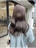 ブリーチなしアッシュブラウン