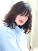マチルダボブピンクベージュインナーグレージュハイライト大人