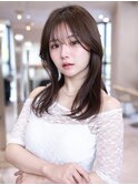韓国レイヤー顔周りカット透明感カラー髪質改善艶髪シースルー