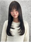レイヤーカット 顔周りカット 前髪カット 透明感カラー 20代