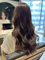 ヘアリゾート粋 ティガ 池袋店(tiga)&nbsp;艶髪ウェーブ/レイヤーカット/ロング/ダークブラウン