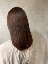 ピュアメンド 梅田(Pure Mend)&nbsp;ツヤサラ縮毛矯正×ウォームブラウンセミロング