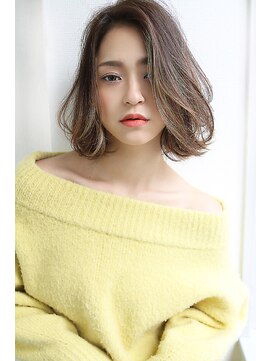 ザ キャンバス ミヤザキツネヒサ(THE CANVAS 宮崎恒久) 抜け感ハイライト＿質感ボブ