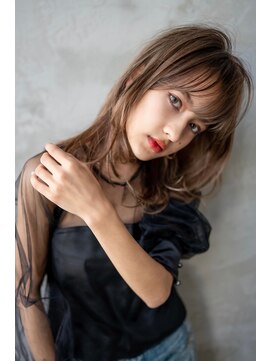 ハバナ 天神(HAVANA) 大人可愛いヘルシーレイヤーロブ×グレージュ