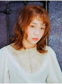 前髪×くびれ ミディアムヘアー