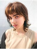 ウルフカットとインナーカラー☆ベージュ