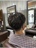 パーマ風マッシュショート
