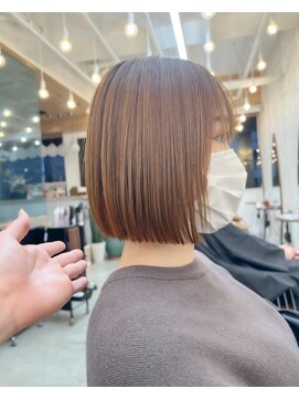 ロンドアジュール 横浜(Lond azur) ミニウルフレイヤーカット顔周り前髪韓国ショートボブ/池袋