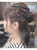 ハーフアップ