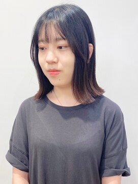 モリオフロムロンドン 松戸店(Morio from London) 【松戸 石山】外ハネロブ切りっぱなしロブ前髪あり20代
