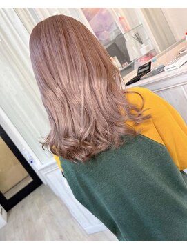 エヌプラス(N+) 切りっぱなしボブ/エアリーロング/美髪/ピンクブラウン