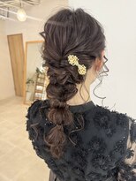 リリィ ヘアデザイン(LiLy hair design) 結婚式　編みおろしヘアアレンジ　ロングヘア