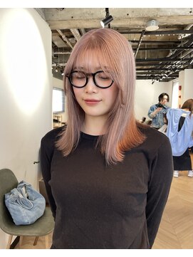 ラフィネ 成増店(raffine) 【 raffine 池田 】色落ちホワイト♪ペールピンク(ブリーチ2回)