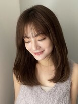 ガーランド (Garland)&nbsp;大人かわいい顔まわりレイヤーカット美髪ストレート艶髪ベージュ