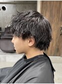 ハイトーンカラー/マッシュパーマ/アースカラー/men's/