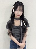 三つ編みアレンジ　ヨシンモリ　ブラウンカラー　韓国ヘア