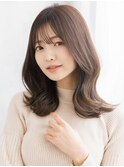 くびれヘア　艶髪ミルクティーベージュ　韓国ヘア
