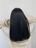 ｛カットなし｝艶ストレート（縮毛矯正）＋透明感カラー+ケアTr￥２４０００