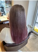 ベージュ×ピンクグラデーション