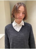 前下がりショート・ボブ/ミニボブ/前髪あり/20代/結べる/内巻き