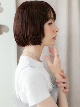 カバーヘア ブリス 北浦和(COVER HAIR bliss) 小顔姫カット艶感ストレート切りっぱなしボブY北浦和30代40代