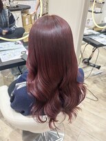 アーチバイケンジ(arch by kenje)&nbsp;ワインレッドカラー/平塚美容室/ロングヘア/ブリーチカラー