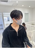 ツーブロックセンターパート