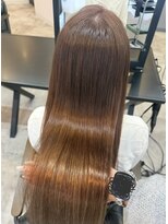 ロイ(ROI) 髪質改善縮毛矯正+ピンクブラウンカラー