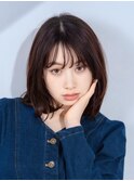 シースルーバング/ミディアムボブ