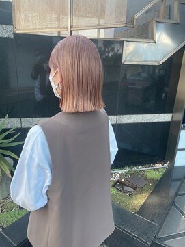  fit stand 千葉/ショートボブ/カット/パーマ/ダブルカラー/トリートメント/縮毛矯正 イメチェン/ピンクベージュ/アンブレラカラー[千葉]