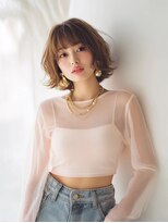 ロッソ ヘアアンドスパ 北千住店(Rosso Hair&SPA)&nbsp;ミディアムレイヤー外ハネスタイル【北千住】
