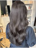 透明感チャコールグレージュ