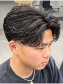 天神メンズパーマニュアンスパーマフェザーパーマセンターパート
