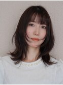 【buZonブゾン】　切りっぱなしロブｘ顔まわりレイヤー