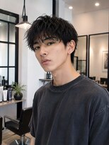 MEN's Baguz MEN'Sカット/ MEN'Sパーマ/ MEN'Sカラー 無造作束感メンズマッシュ韓国風ニュアンスパーマスタイル