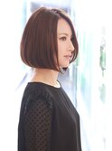 女性らしい柔らかなナチュラルボブ【宝塚】