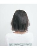 外ハネボブ×アッシュグレージュ