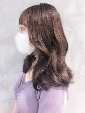 アルバム 渋谷パルコ(ALBUM) マロングレージュロング_グレージュカラーボブウルフ_ba359281