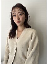 ラトリエ(L'Atelier)&nbsp;シースルーバング／オレンジベージュ／大人ガーリー