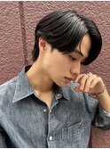 センターパートニュアンスパーマ韓国コンマヘアツーブロック