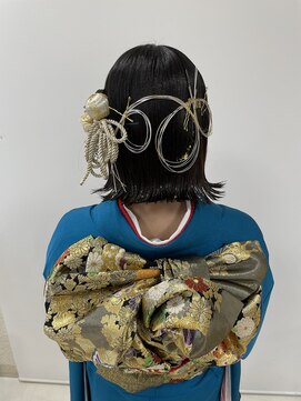 ケンジ 平塚ラスカ店(KENJE) ボブアレンジ/袴ヘア/成人式ヘア/平塚